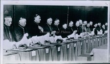 1963 Cardinals Assemble Vatican Sistine Chapel Augusto Alvaro Cardina 6X8 Photo