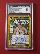 2024-25 Donruss EuroLeague Jaycee Carroll Gold Laser 5/10 CGC 9 Auto 10
