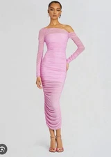 Ser.O.Ya Chantae Mesh Dress Cherry Blossom Womens Size Small