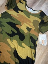 Lularoe Carly Dress 🦄 XS 2/4 Green Camouflage Extra Small Rare HTF New Camo ❤️