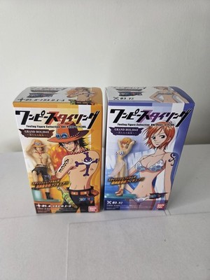 One Piece Styling Grand Holiday Bandai Figur Set x2 VERSIEGELT Portgas D Ace Nami