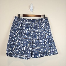 Patagonia Baggies Longs Shorts Mens Size L 7" Inseam New Visions Navy