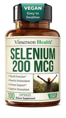 Vimerson Health Selenium 200 mcg High-Potency  Supplement Antioxidant 100 Tablet