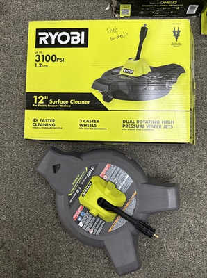 #ad #ad Ryobi 12quot;in 3100 PSI Electric Pressure Washer Surface Cleaner **MISSING WHEELS** $29.99