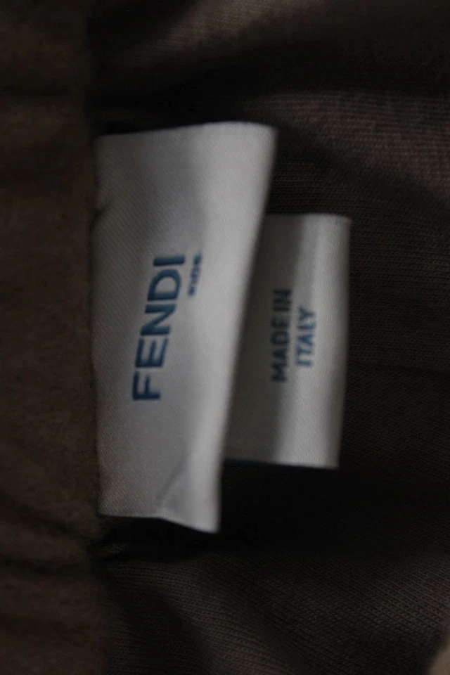 Fendi Childrens Girls Pull On High Rise Pants Camel Beige Wool Size 10 - Image 4 of 4