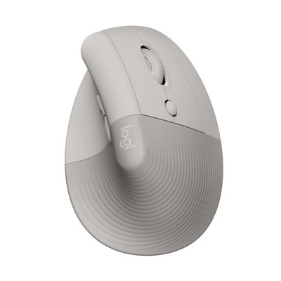 Logitech Lift Vertical Sand (Rechtshändig) Ergonomische Maus, kabellos, Bluet...