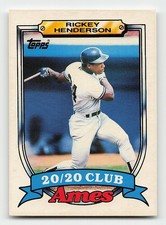 1989 Topps Ames 20/20 Club #16 Rickey Henderson