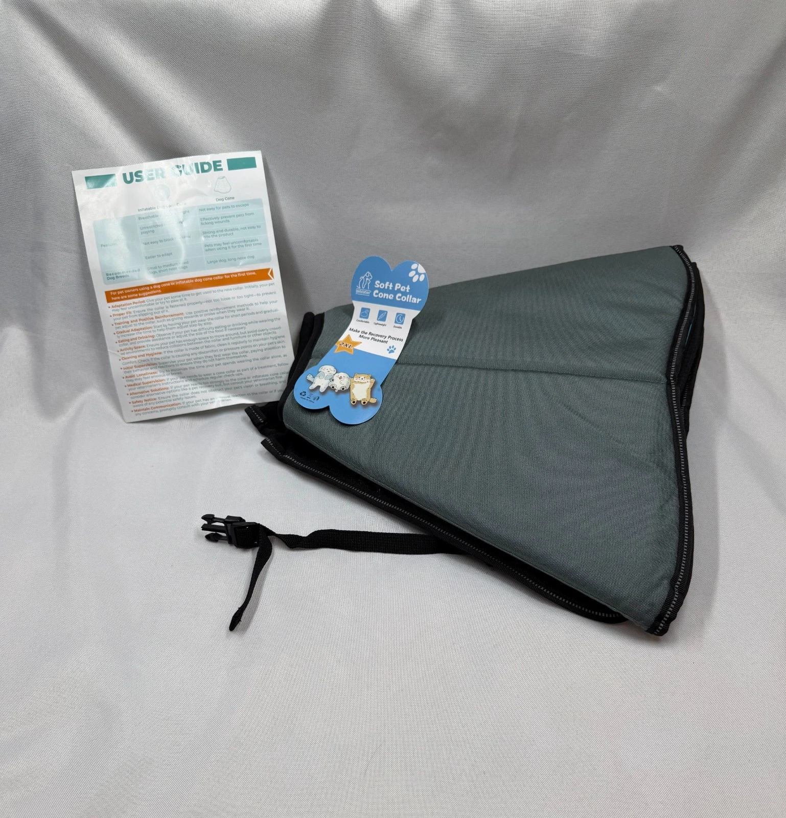 Soft Pet Recovery Cone Collar 2XL Dog E-Collar Adjustable Comfortable NEW