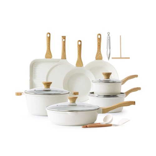 SENSARTE Nonstick Ceramic Cookware Set 23-Piece, Healthy Pots and P... Fast Ship - Picture 1 of 9