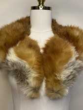 Vintage Gold Beige Fox Fur Scarf Collor Gorgeous In A Mint Condition