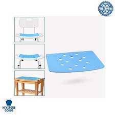 Waterproof Non-Slip Shower Chair Cushion for Senior Handicap - 14x9.5" Blue