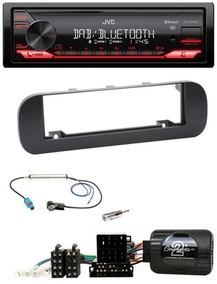 JVC Bluetooth USB DAB CAN-Bus Autoradio für Fiat Panda 2012-2020 schwarz - Bild 1 von 4