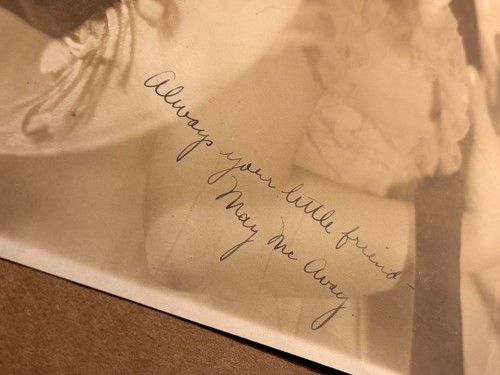 Rarissima foto May McAvoy molto antica autografata oversize 10/13 anni 20 Ben Hur Jaz - Foto 6 di 7