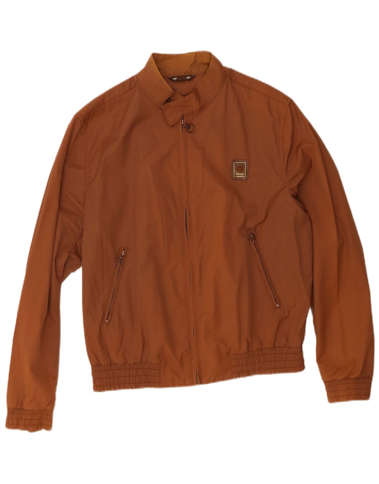 PIERO GUIDI Mens Bomber Jacket UK 40 Large Brown Nylon DG11
