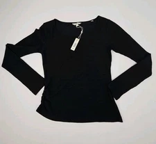 Women's Max Studio London Black Long Sleeve Knit Top Size Small