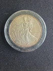 1996 American Silver Eagle One Ounce.with Rim Toning.in Capsule