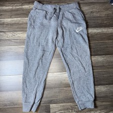 Nike Kids Gray Fleece Jogger Sweatpants Youth Size Medium Standard Fit