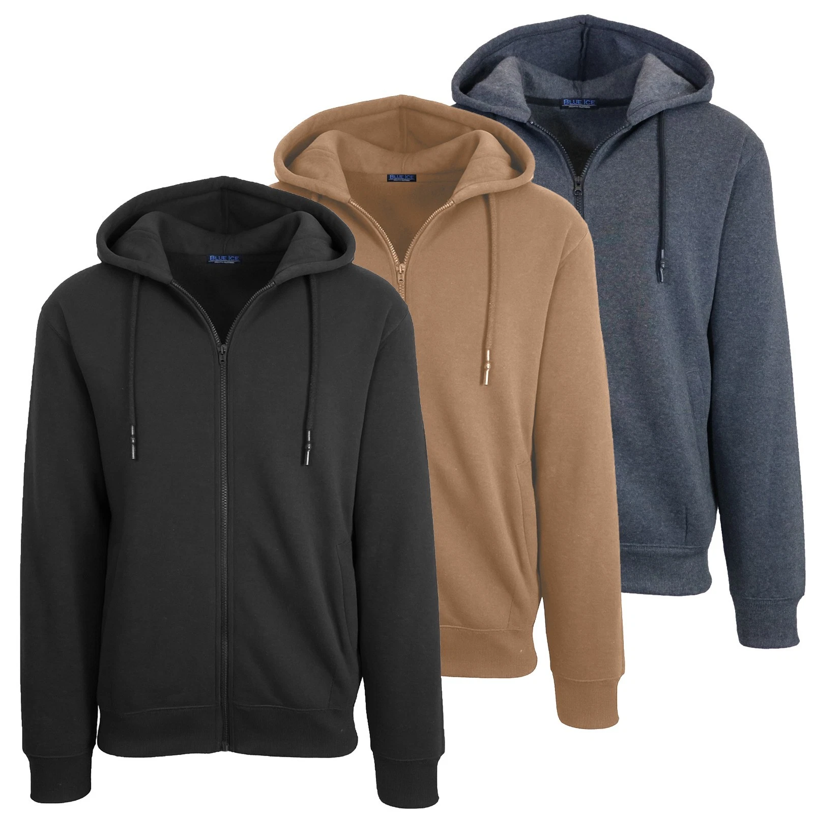 Men’s 3-Pack Fleece-Lined Zip-Up Hoodies – Warm Cotton Blend, Modern Fit
Opens in a new window or ta