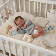 Lifelike Reborn Baby Dolls Boy 19 Inch Full Body Silicone Realistic Newborn Baby