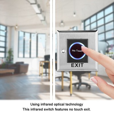 Infrared Sensor Switch Contactless No Touch Door Exit Button With Backlight SET