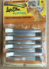 Vintage Lady Ellen Klippies Pin Curl Clips Unused Store Display Card Hair NOS