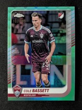 2025 Topps Chrome MLS COLE BASSETT 102/199 Aqua Refractor Colorado Rapids #48