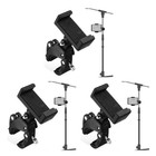  3 Sets Adjustable Rotating Phone Holder Clamp for Mic Stand Compatible with