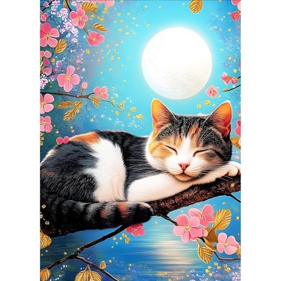 DPHERO Sleeping Cat Diamond Painting Kits for Beginners Adults,5D DIY USYZ655 