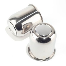 2Pcs 3.74" Stainless Trailer Wheel Center Caps, 4.33" H Chrome corrosion ...