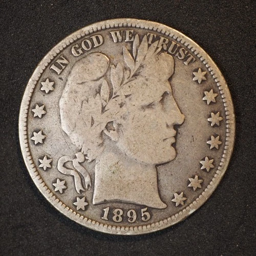 1895 **P** BARBER SILVER HALF DOLLAR ***NICE COIN!***  FREE SHIPPING! C1882