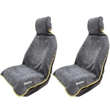 Microfiber Car Seat Cover Towel, Universal Fit Waterproof 2 Pack Gray