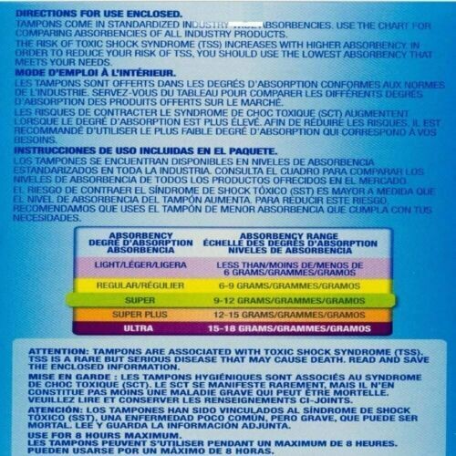 Tampax Super Absorbency Tampons Cardboard Applicator Leakguard 40ct Pack of 6 - Afbeelding 2 van 2