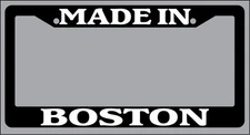 Black License Plate Frame Made in Boston Auto Accessory 1142