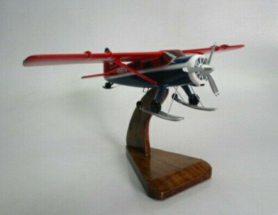 Castor DHC-2 avec skis de Havilland DHC2 avion de bureau modèle en bois boutiques grand neuf