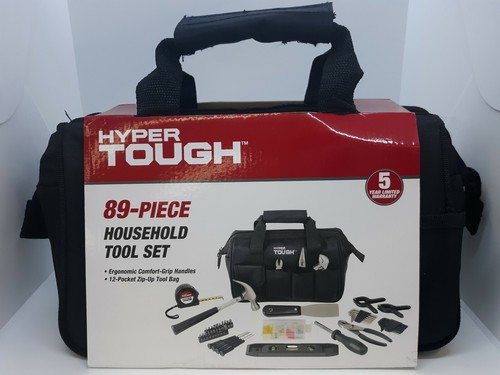 New Hyper Tough Piece Household Tool Set W 12 Pocket Zip Up Tool Bag Ebay