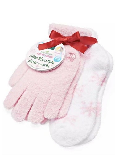 Earth Therapeutics 2-pk. Aloe Moisture Gloves & Socks Gift Set New - Picture 2 of 12