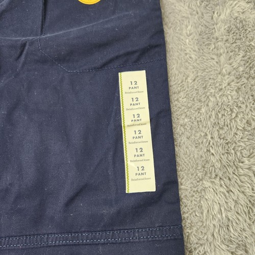 Cat & Jack Pants Boys Size 12 Navy Blue Straight with Reinforced Knees New - Picture 4 of 13