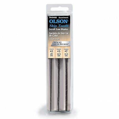 Olson Saw FR49400 Skip Tooth Scroll Saw Blade Assortment Kit