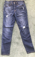 Aeropostale Stretch Jeans Size 6 Jeans Blue Denim Distressed