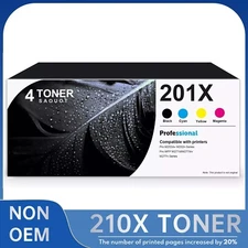 201X Toner Cartridge CF400X Replacement for HP 4PK MFP M277dw M277n(BK/C/Y/M)