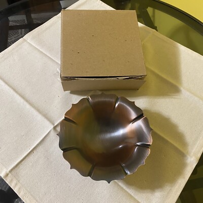 Vintage Coppercraft Guild Solid Copper Candy Dish Pedestal Foot