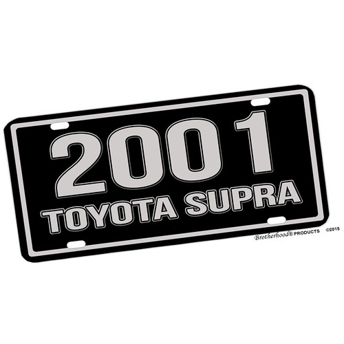 1978 through 2002 Toyota Supra Black Silver Aluminum License Plate - 第 26/27 張圖片