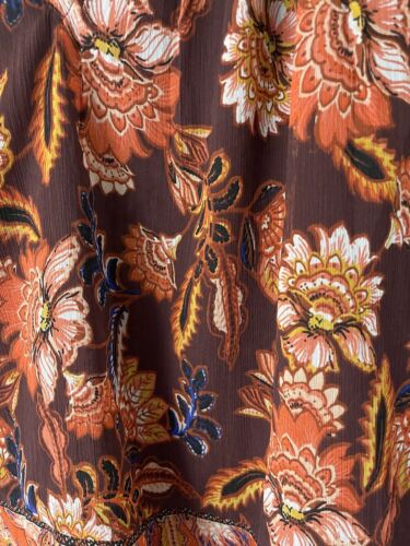 Old Navy Top Womens XL V Neck Short Ruffle Sleeves Floral Print Lined Chiffon - Picture 8 of 20