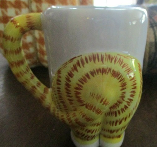 2 Vintage Gary Patterson Orange Tabby stripe kitty cat 12 oz Coffee Mugs - Picture 4 of 5
