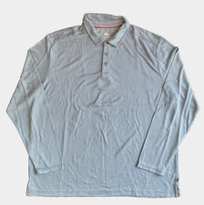 Tommy Bahama Men's Iced Slate Long Sleeve Breezeway Spectator Polo Shirt Sz L