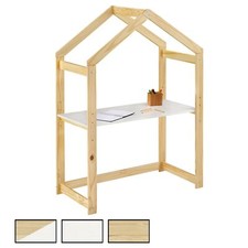 Bureau enfant LIA réglable en hauteur en forme de maison, en pin massif