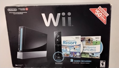 Nintendo Wii (Black) - Wii Sports & Sports Resort Edition - BOX ONLY!! - Picture 2 of 3