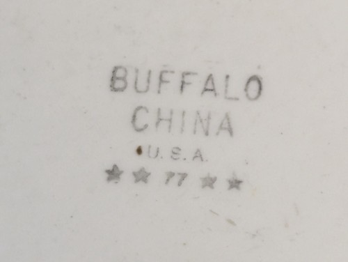 Perkins Restaurant Meadville PA Dinner Plate Buffalo China USA 1950s 60s VG+ Vtg - Picture 6 of 8