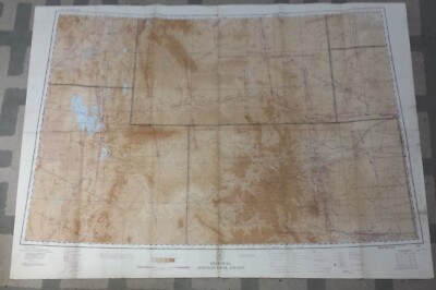 Vtg 7M West Mountain Regional 1944 Sectional Aeronautical Chart Map Decor 44x31