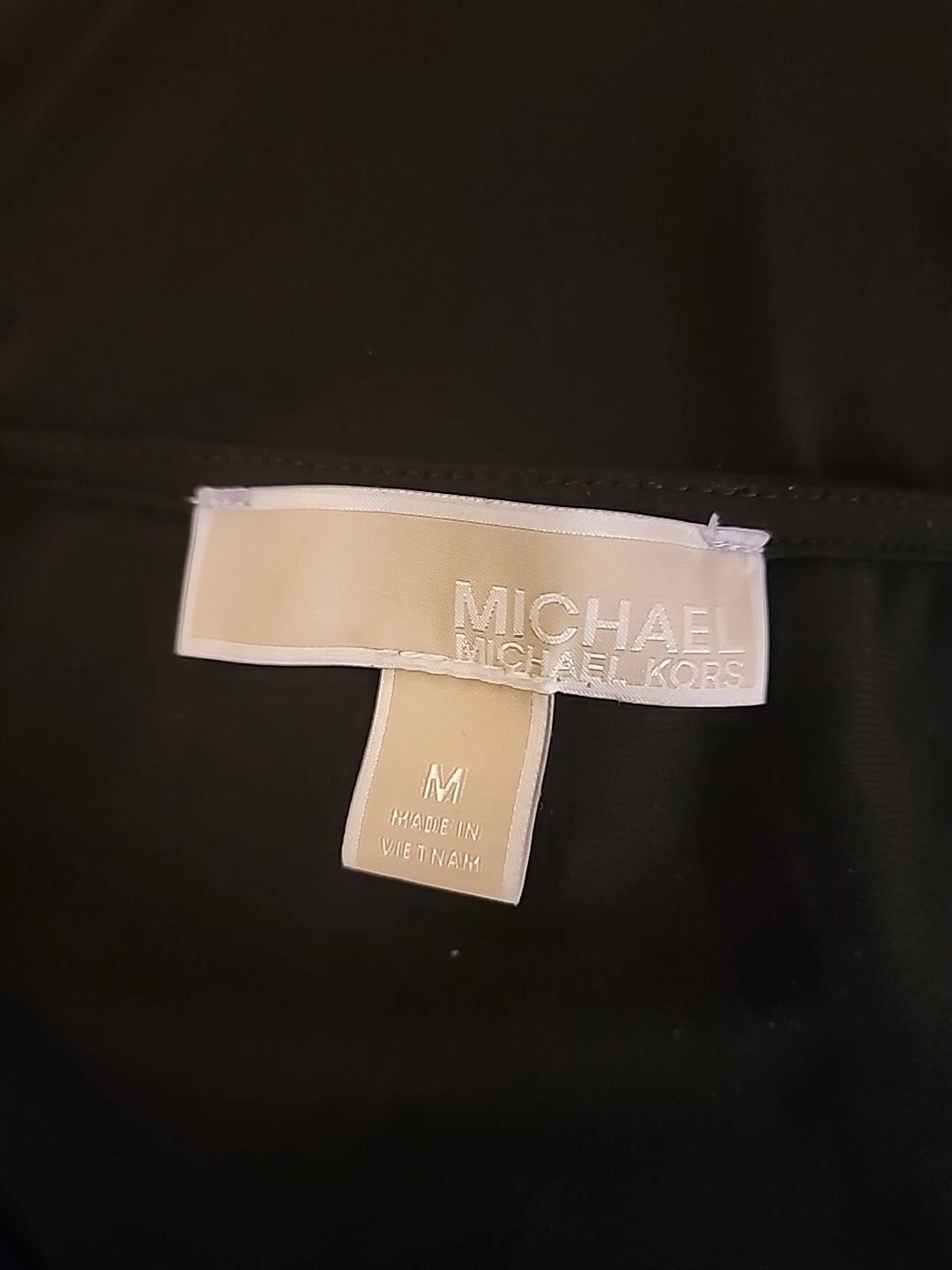 Abito donna Michael Kors nero manica lunga elasticizzato tubino taglia media M